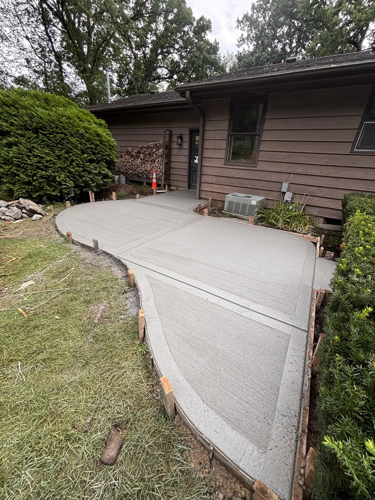 Brushed Concrete Sidewalk