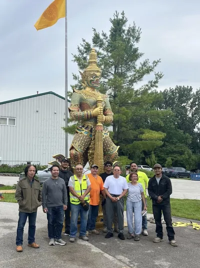 RCC Masonry & Concrete team crew photo on the job site in McHenry County IL