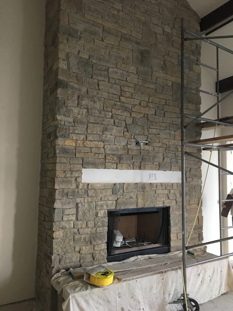 Custom Stone Fireplace